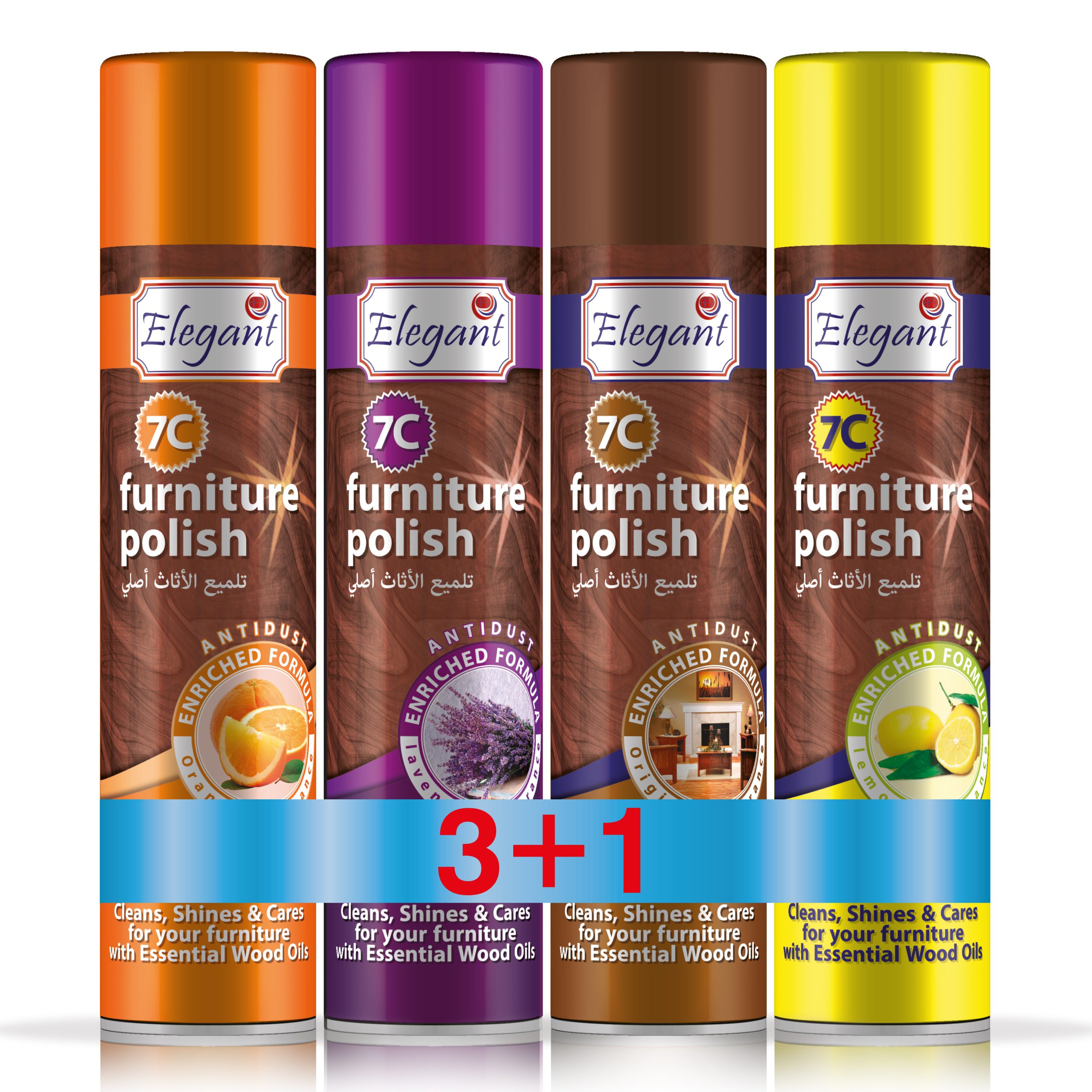 Furniture Polish Assorted Pack of 4